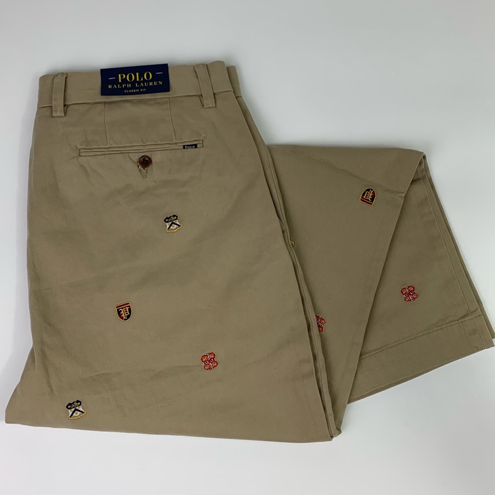 Polo Ralph Lauren Crest Chino Khaki Pants, 35 x 30